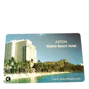 Aston Hotel Waikiki Beach Key Card Hotel Room Key Hawaii Souvenir